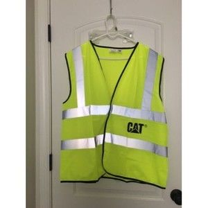 CAT Caterpillar Men's Adult Work Safety Reflective Vest Lightweight Size XXL